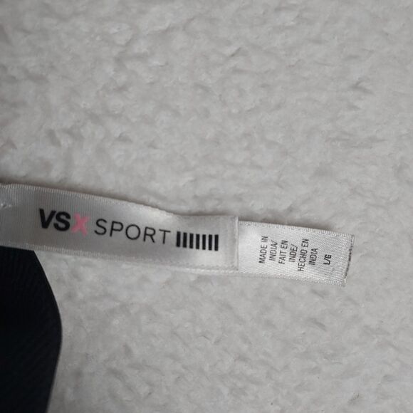 VSX Sport Victoria’s Secret Sports Bra L Red Black Geometric Print Racerback - Picture 5 of 8
